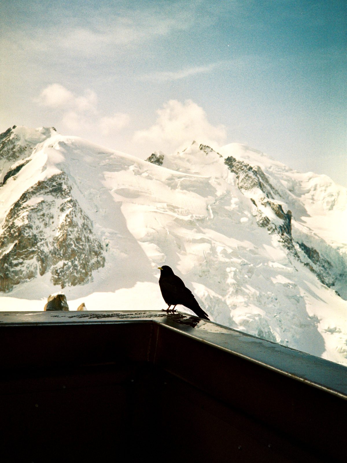 Kilátás az Aiguille du Midi teraszáról